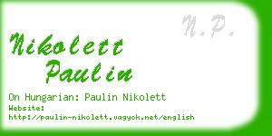 nikolett paulin business card